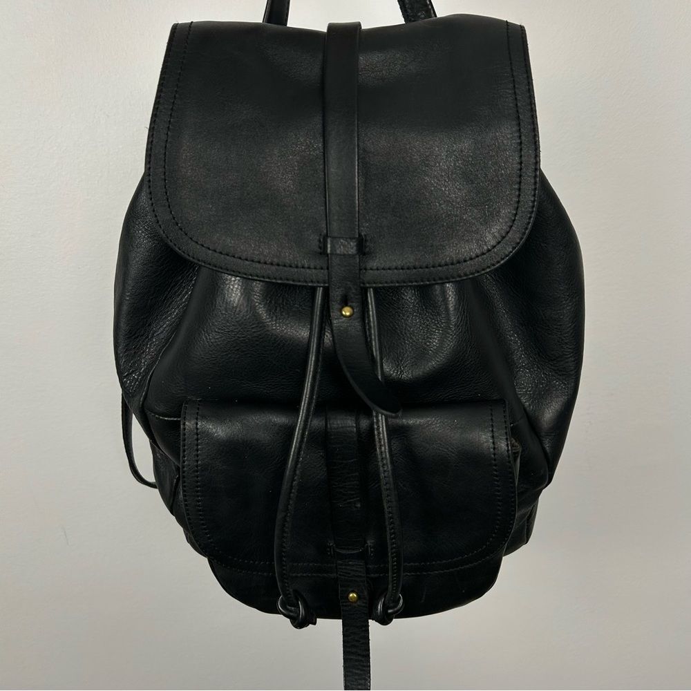 Madewell Black Leather Backpack